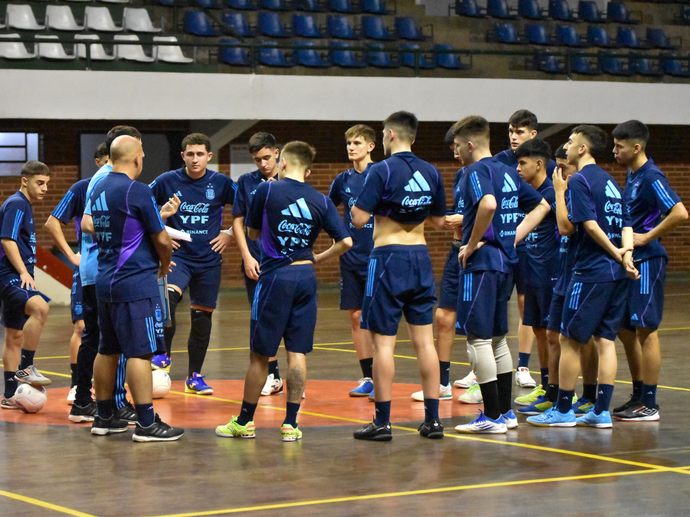 Futsal: en la previa de la semifinal ante Venezuela, Argentina se entrenó en Asunción