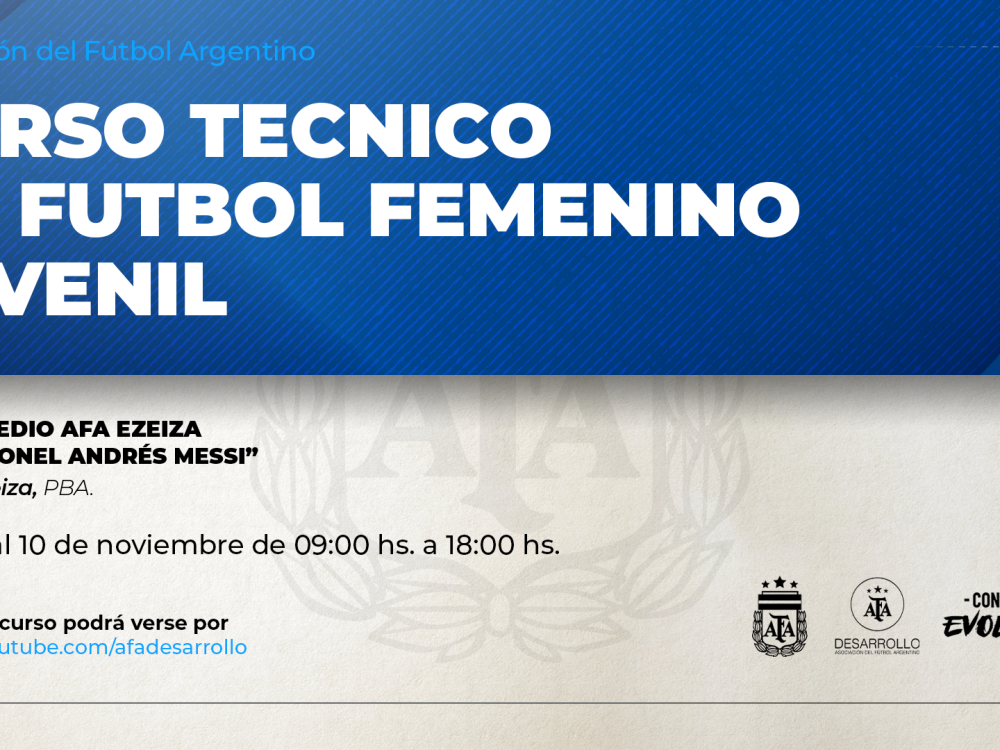Curso técnico de fútbol femenino juvenil