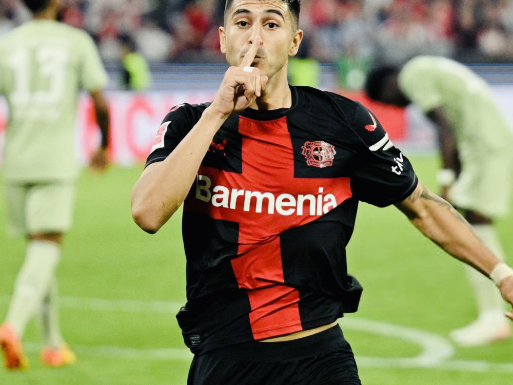 Exequiel Palacios convirtió el gol del empate para el Leverkusen ante Bayern Munich