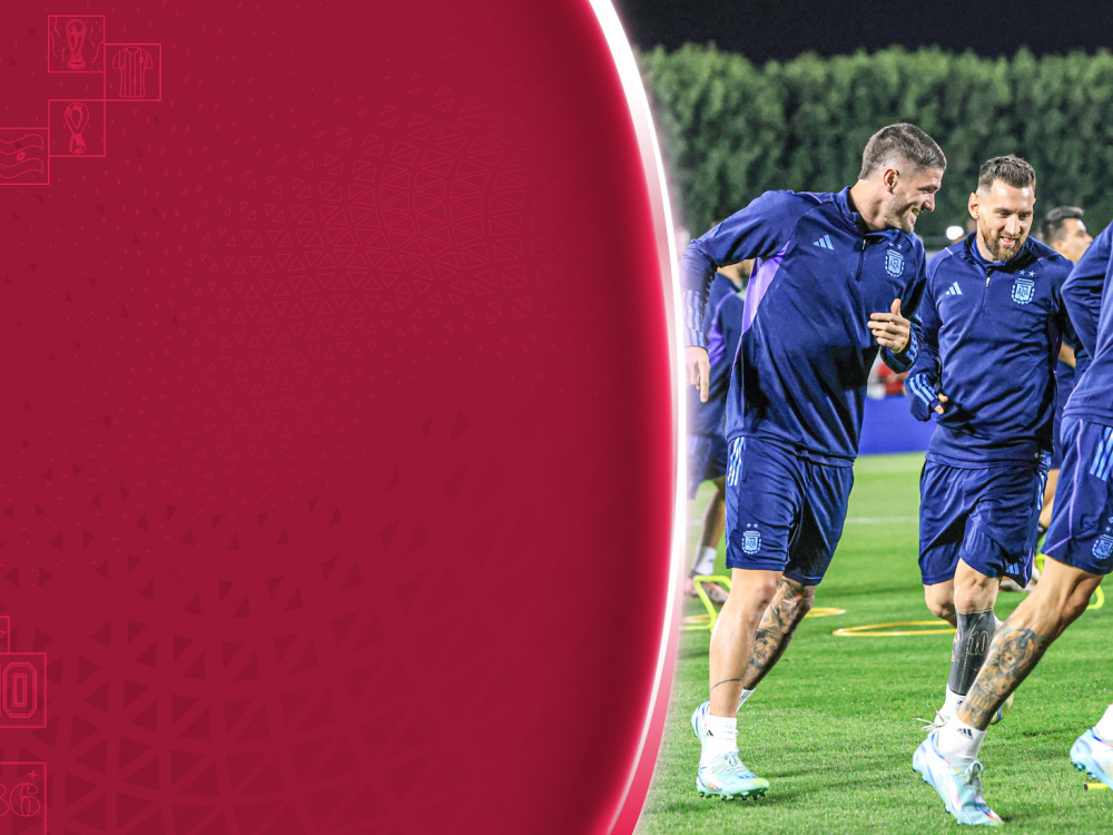 Último entrenamiento de la Selección Argentina antes de enfrentarse a Croacia