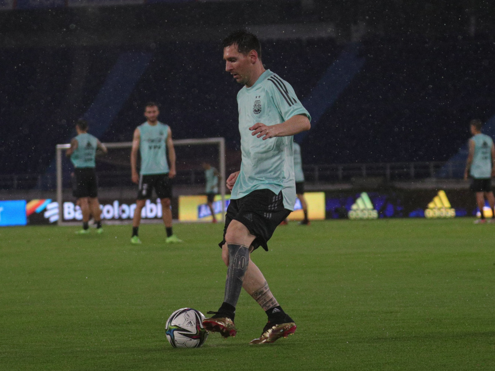 Entrenamiento en el estadio Metropolitano
