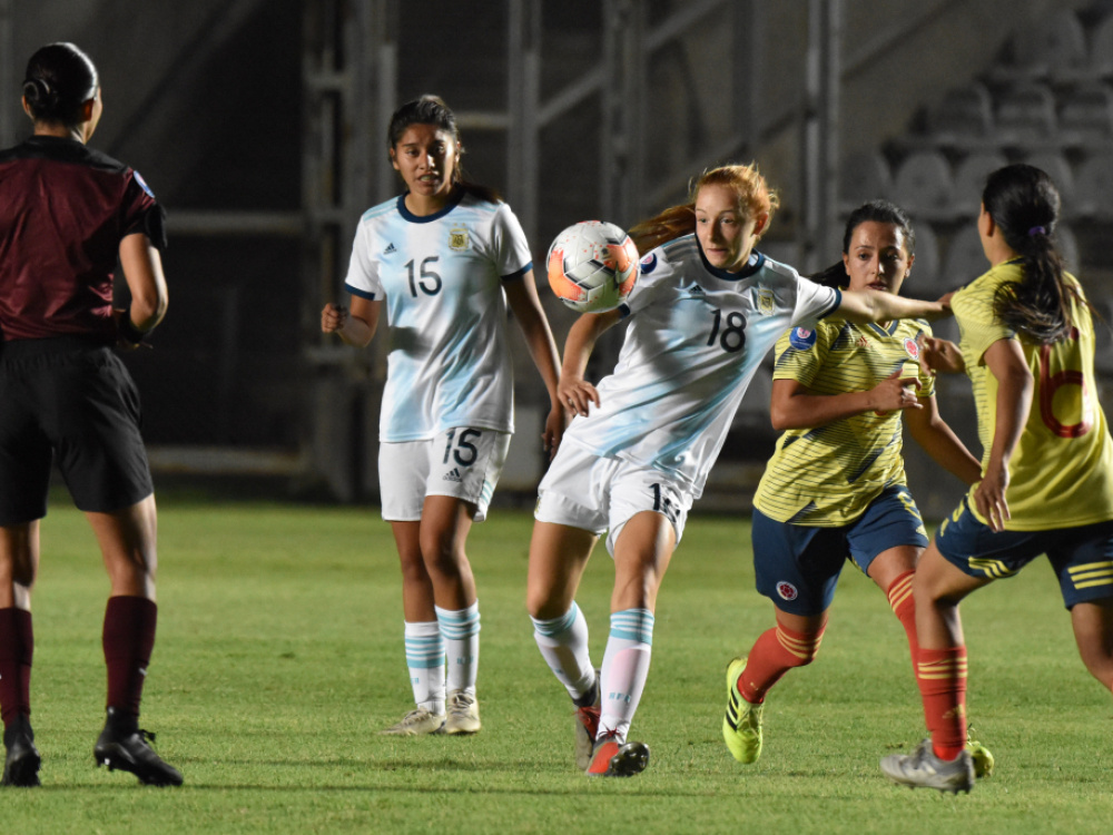 Postales de la igualdad entre Argentina y Colombia en el Sudamericano Sub 20 Femenino