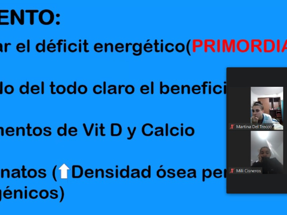 Disertación sobre salud y deporte para la Selección Femenina