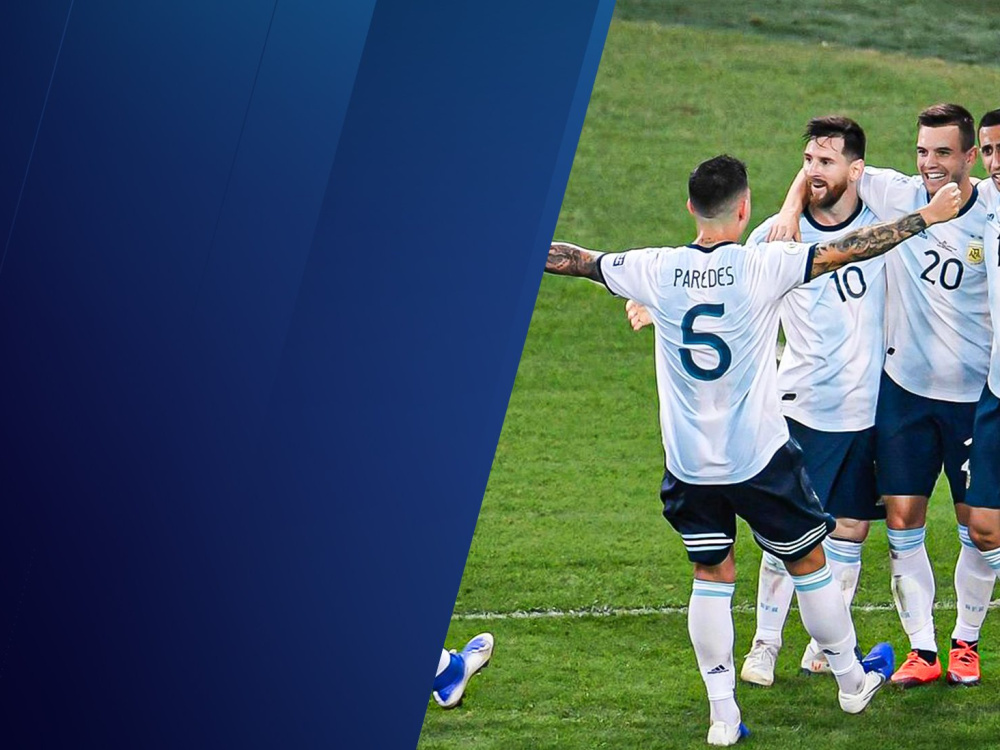 Festejo albiceleste en el último encuentro ante Venezuela