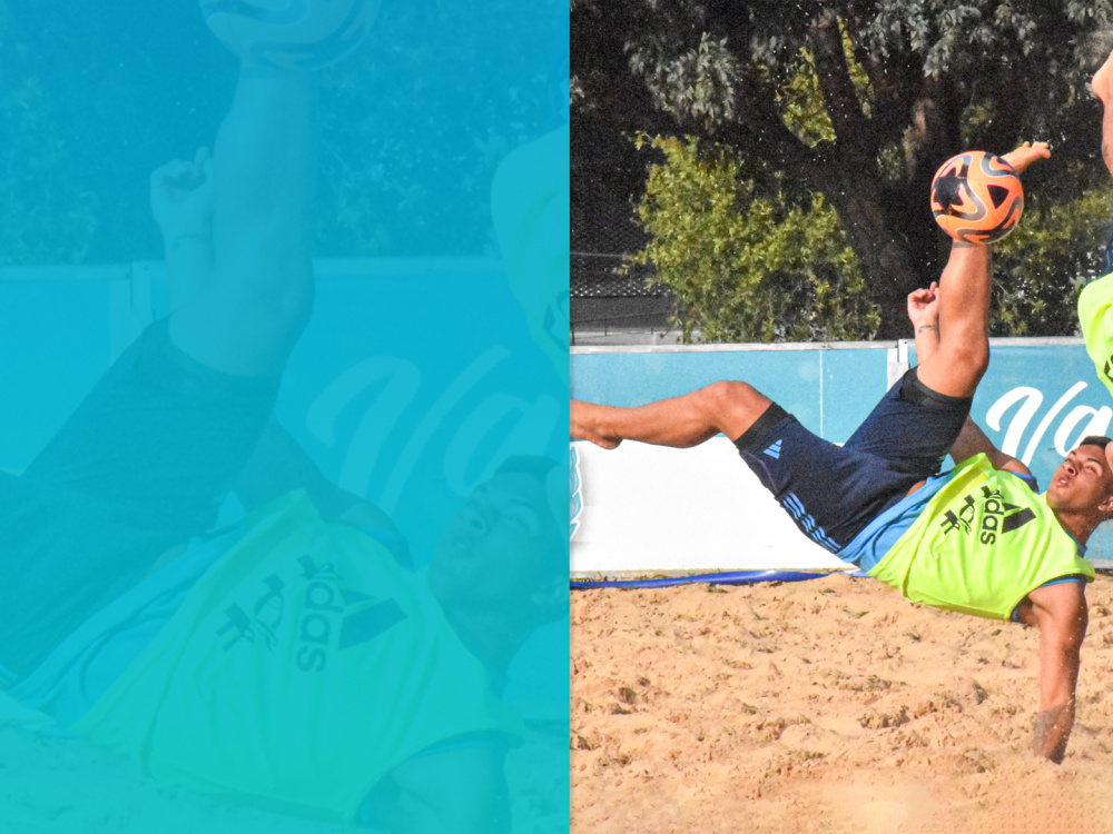 Fútbol Playa: las categorías Mayor y Sub 20 completaron un nuevo microciclo