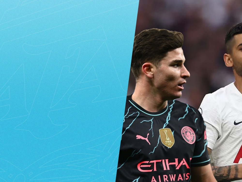 Julián Álvarez ante Cristian Romero, duelo argentino en la FA Cup