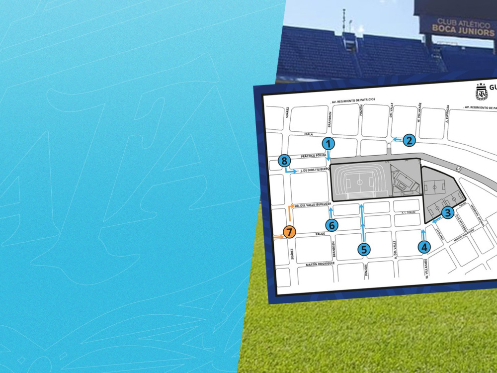 Información sobre los puntos de acceso para el partido entre Argentina y Uruguay
