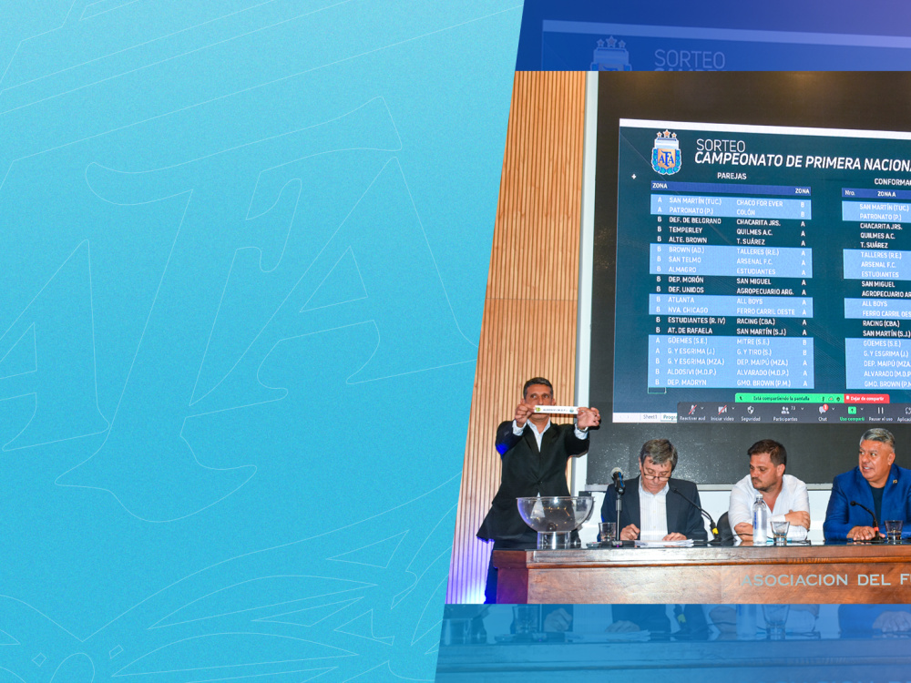 Se llevó a cabo el sorteo del Campeonato de Primera Nacional 2024