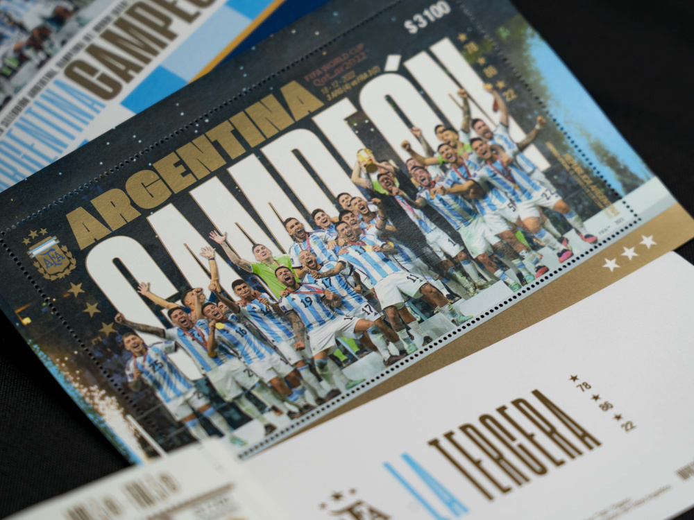 Correo Argentino lanzó sellos postales del Mundial Qatar 2022