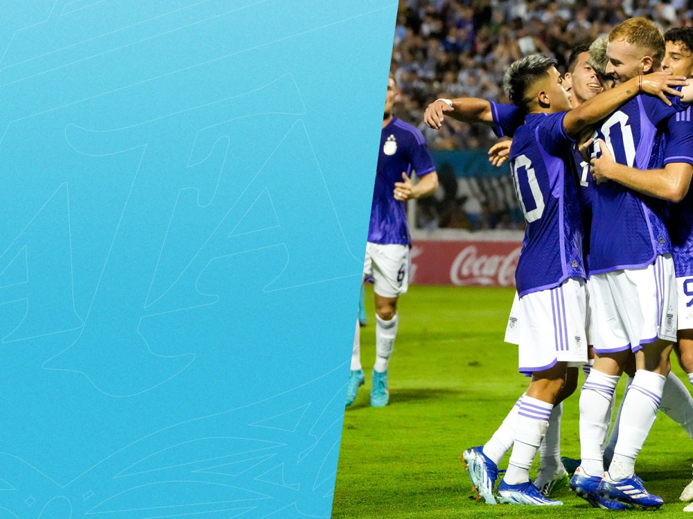 Con tantos de Gondou, Di Césare y Castro, la Selección Argentina Sub 23 derrotó 3-0 a Ecuador