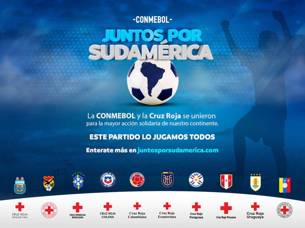 CONMEBOL lanza una campaña solidaria junto a la Cruz Roja