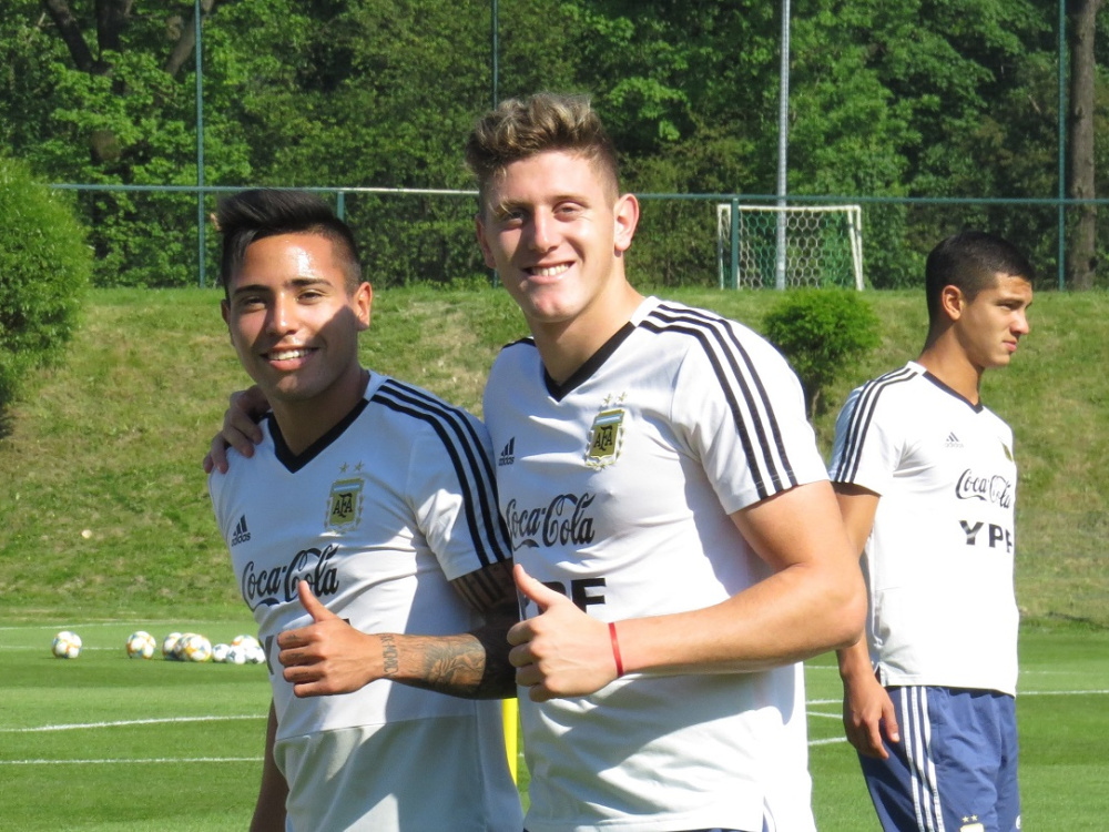 Entrenamiento previo al duelo con Mali