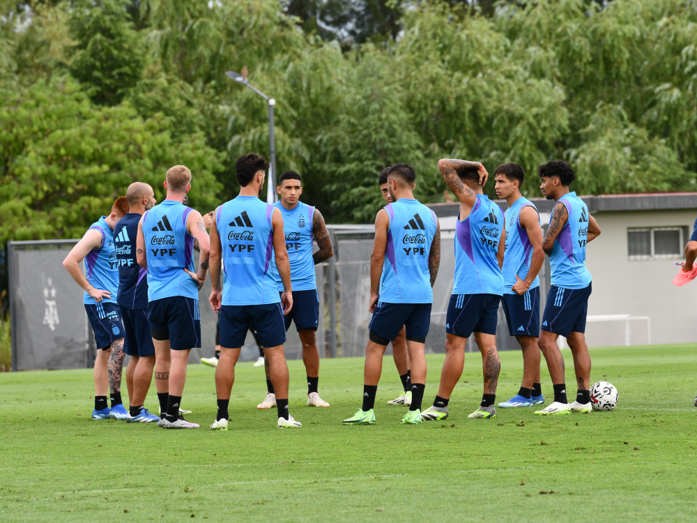 Último entrenamiento en Ezeiza de la Selección Sub23