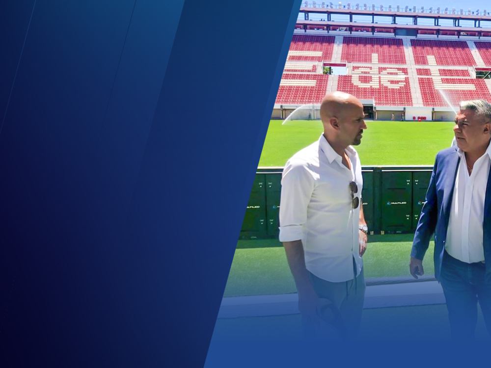El Presidente Claudio Tapia recorrió el estadio de Estudiantes