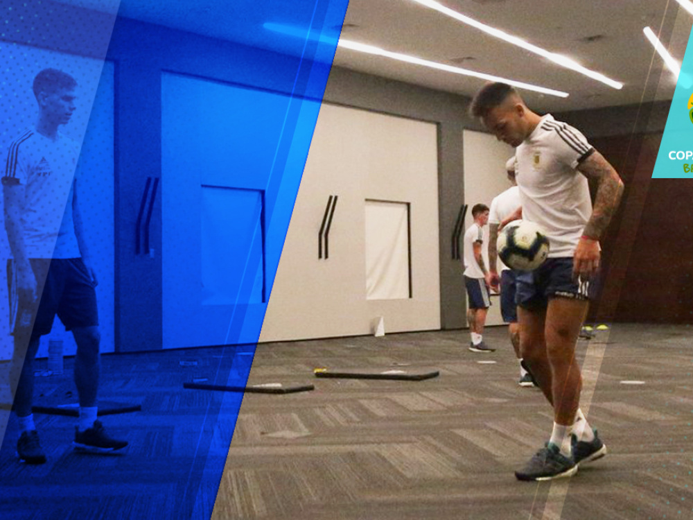 Por las intensas lluvias, Argentina trabajó en el gimnasio del hotel