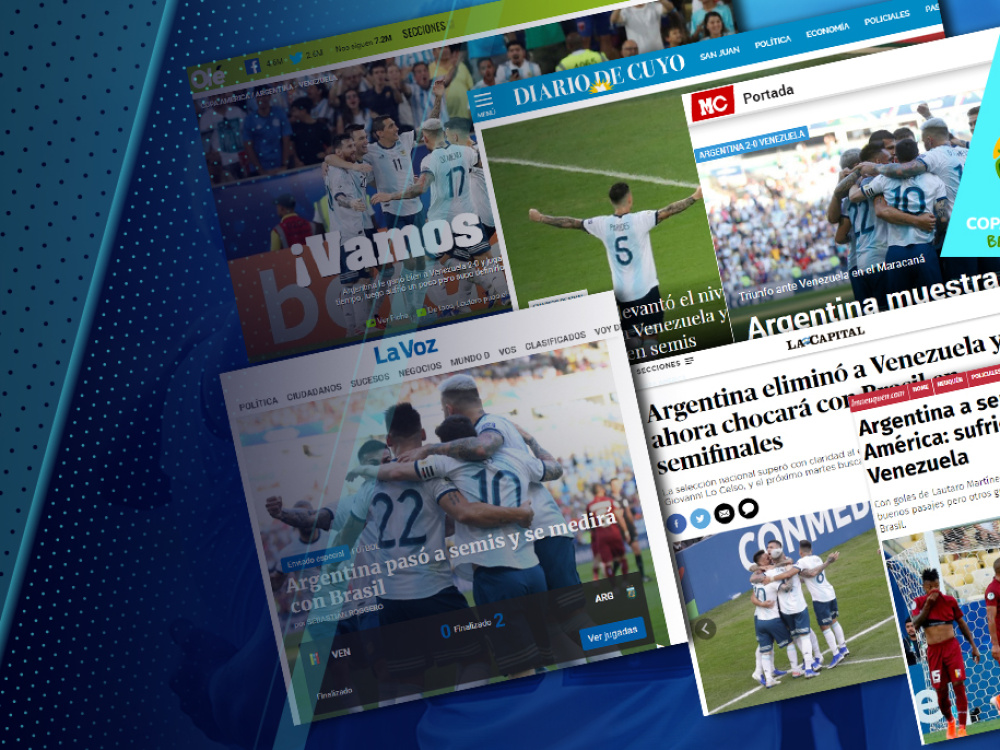 Repercusiones en la prensa tras la victoria por 2-0 de Argentina ante Venezuela 