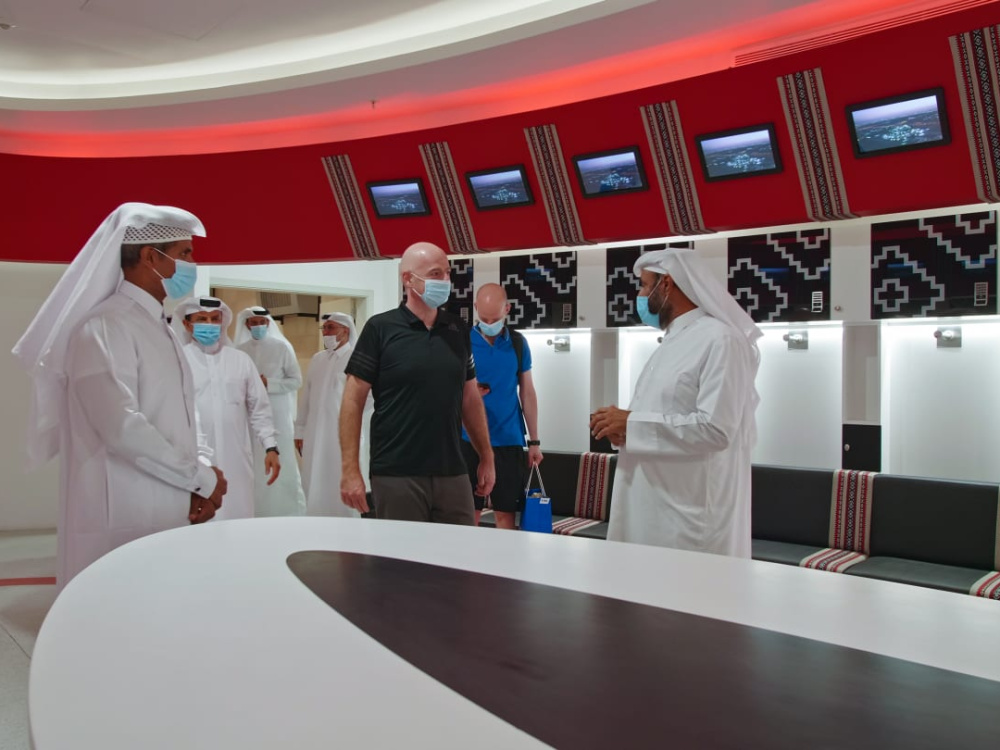 El presidente de la FIFA visitó el Estadio Al Bayt
