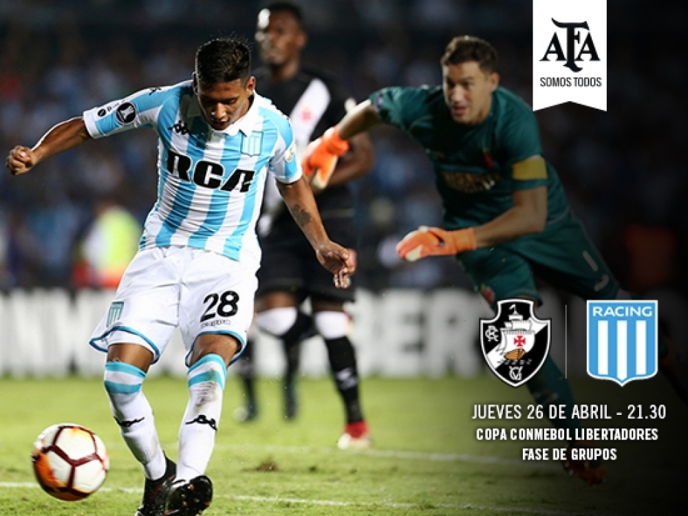 Racing igualó ante Vasco da Gama