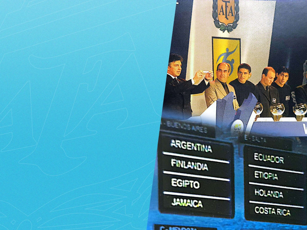 A 22 años del sorteo del Mundial Sub 20 de 2001 que también se jugó en Argentina