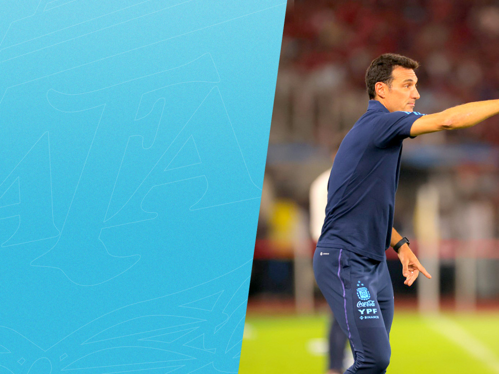 Lionel Scaloni: "Estoy contento con la actitud de los jugadores por cómo han afrontado los dos partidos"