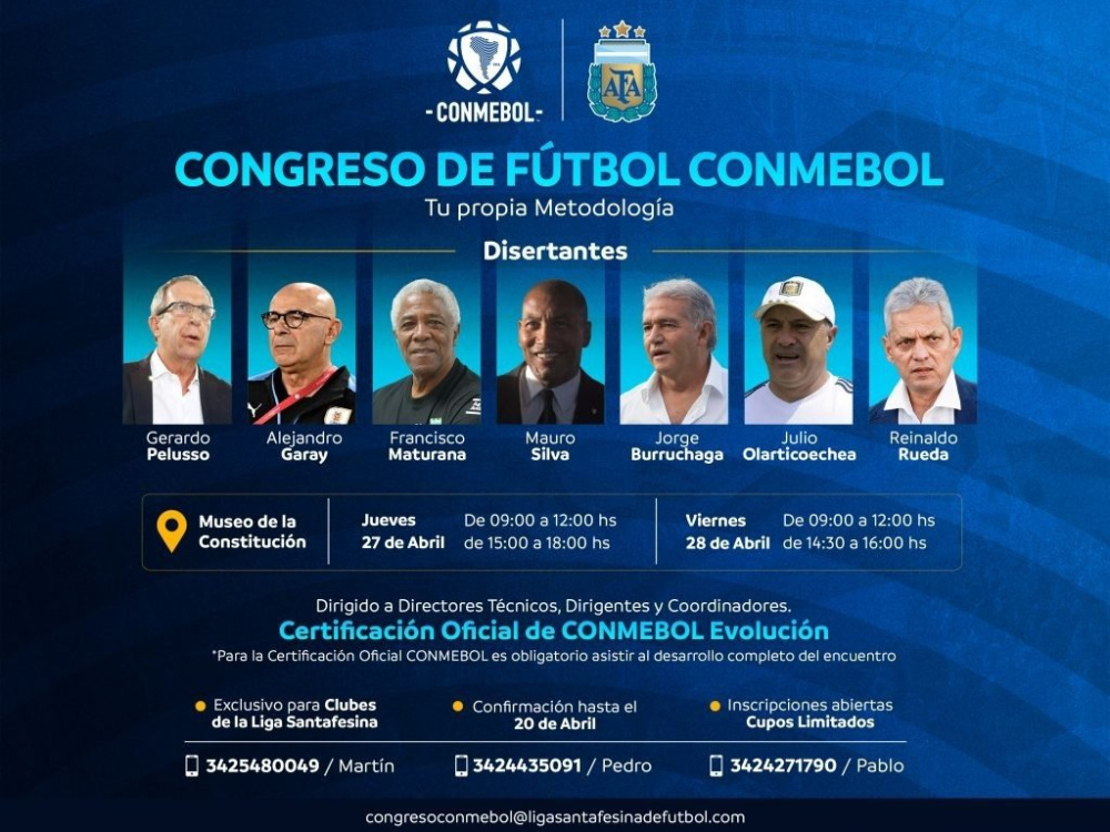 CONMEBOL y AFA organizan el Congreso de Fútbol – Tu Propia Metodología