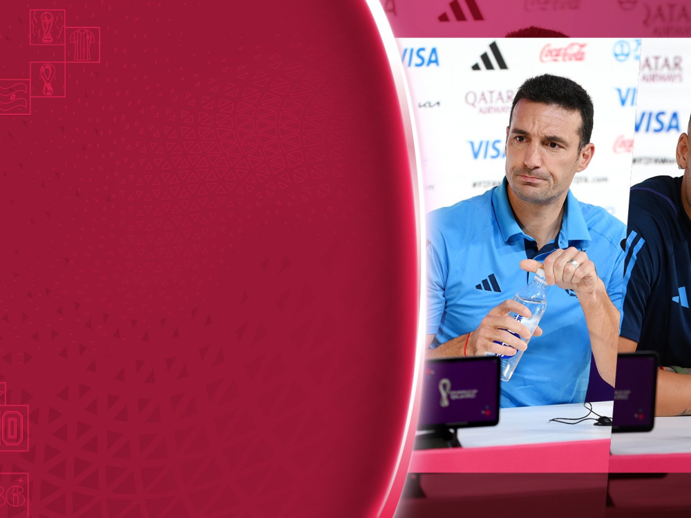 Conferencia de prensa de Lionel Scaloni y Lautaro Martínez