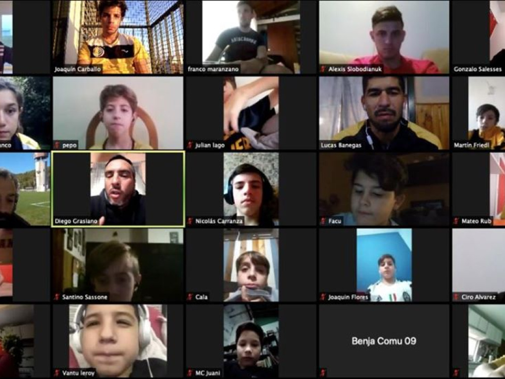 Los chicos continúan su entrenamiento a través de plataformas digitales