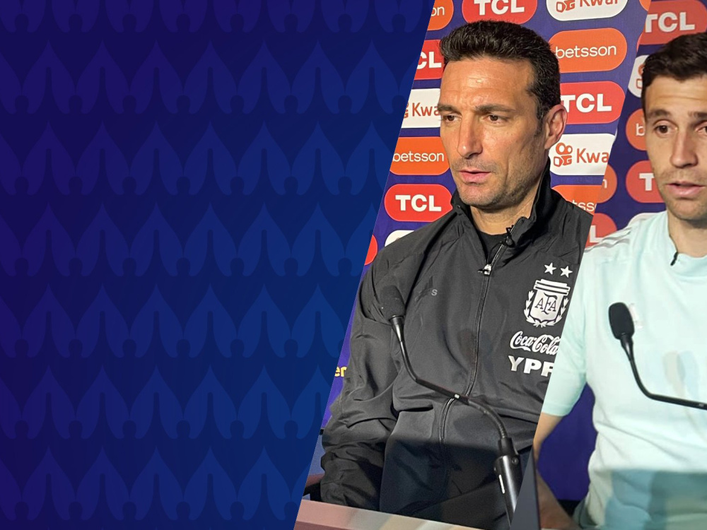 Conferencia de prensa de Lionel Scaloni y Emiliano Martínez