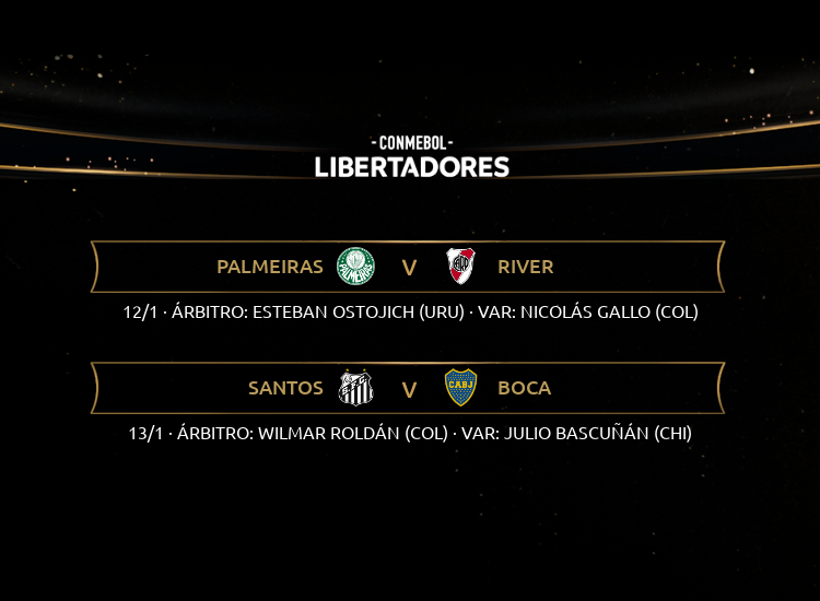 Árbitros designados para el partido de vuelta de las semifinales de Libertadores