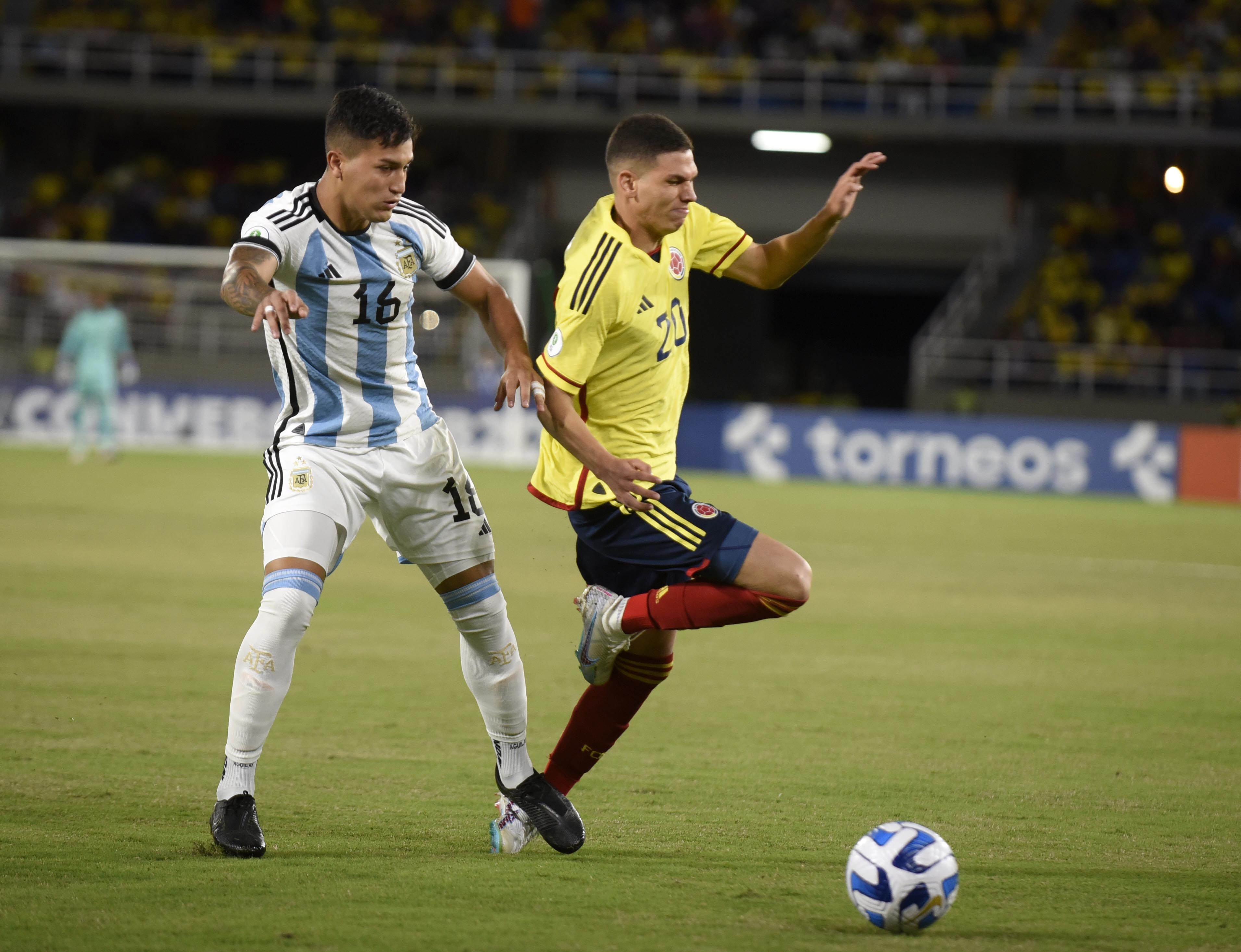 La Selección Argentina Sub 20 perdió 1-0 con Colombia y finalizó su participación en el certamen Sudamericano