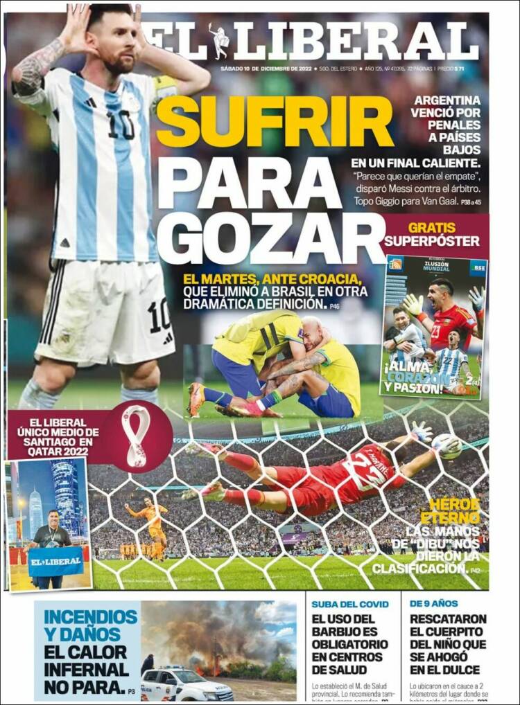 Así reflejaron los principales diarios del país y del mundo el pase de Argentina a semifinales