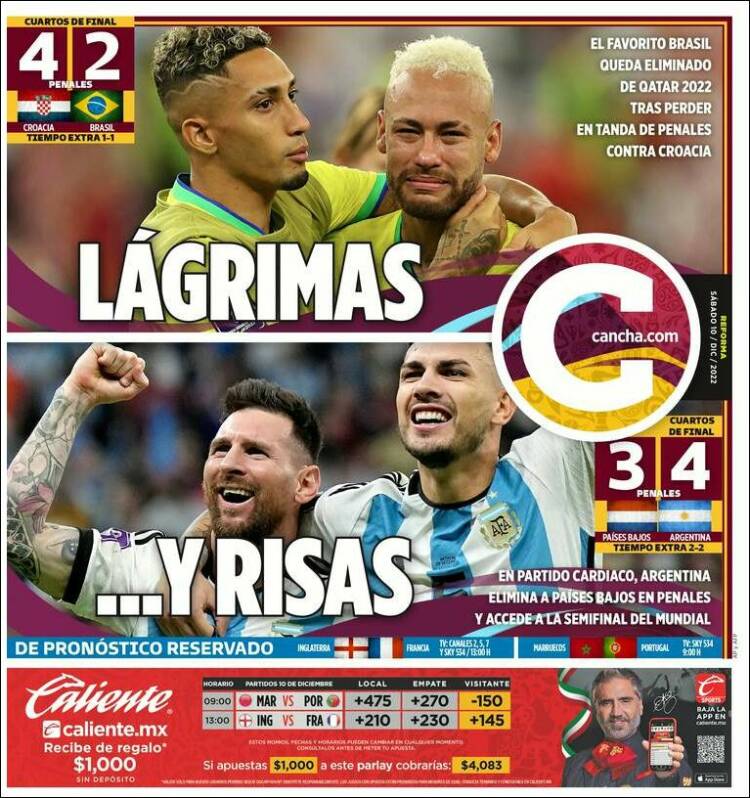 Así reflejaron los principales diarios del país y del mundo el pase de Argentina a semifinales