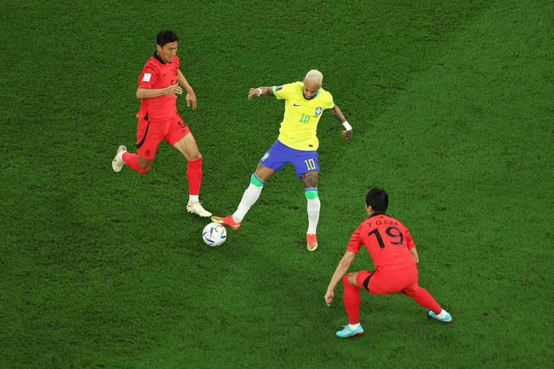 Brasil superó 4-1 a Corea del Sur por los octavos de final