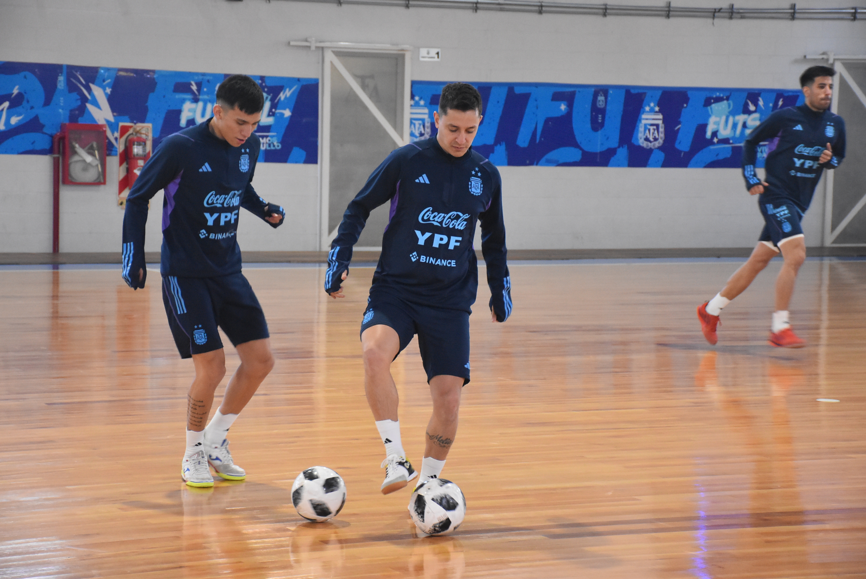 Entrenamiento matutino de la Selección de Futsal en la previa al viaje a Rosario
