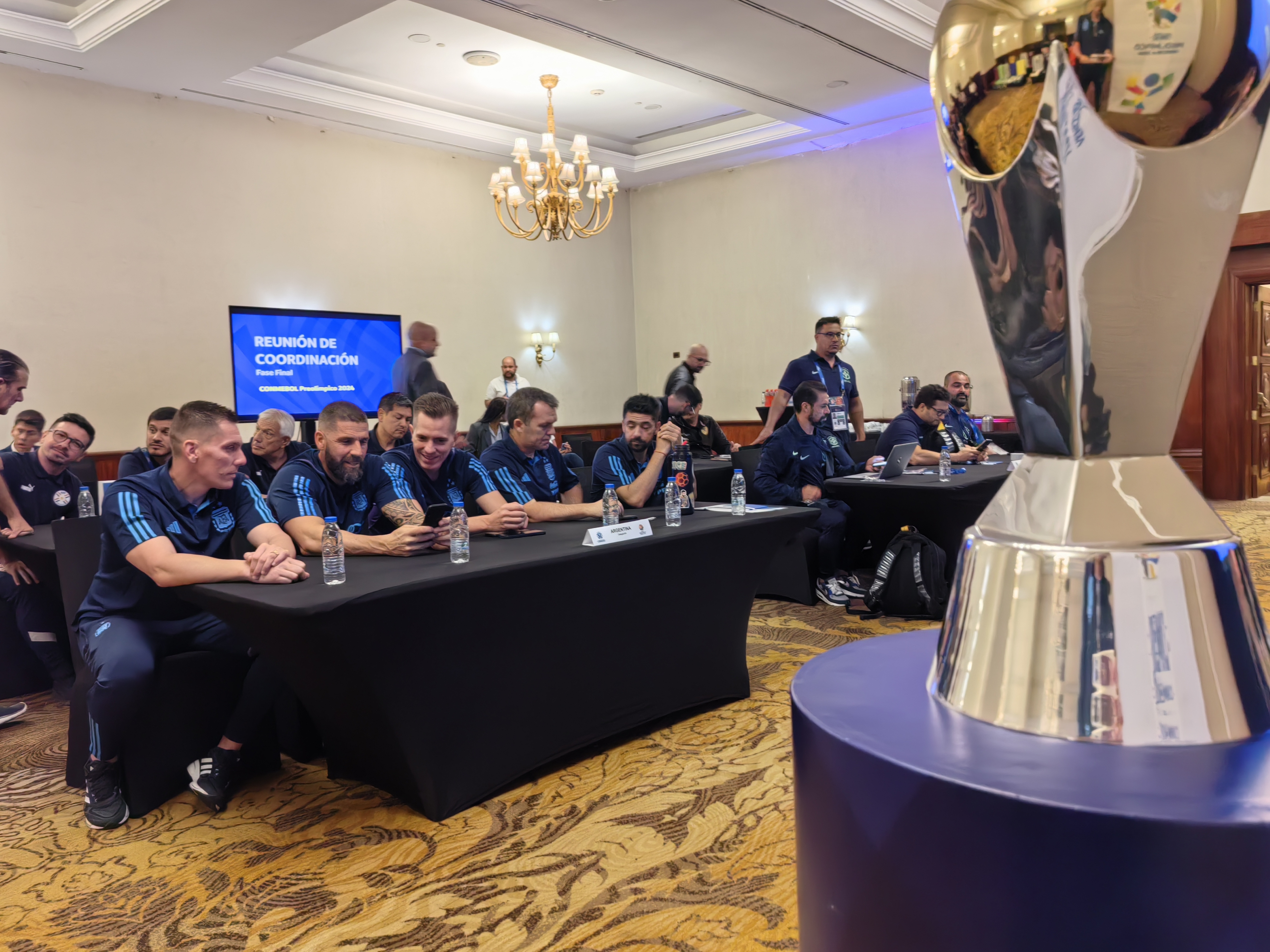 La delegación argentina visitó el Estadio Brígido Iriarte