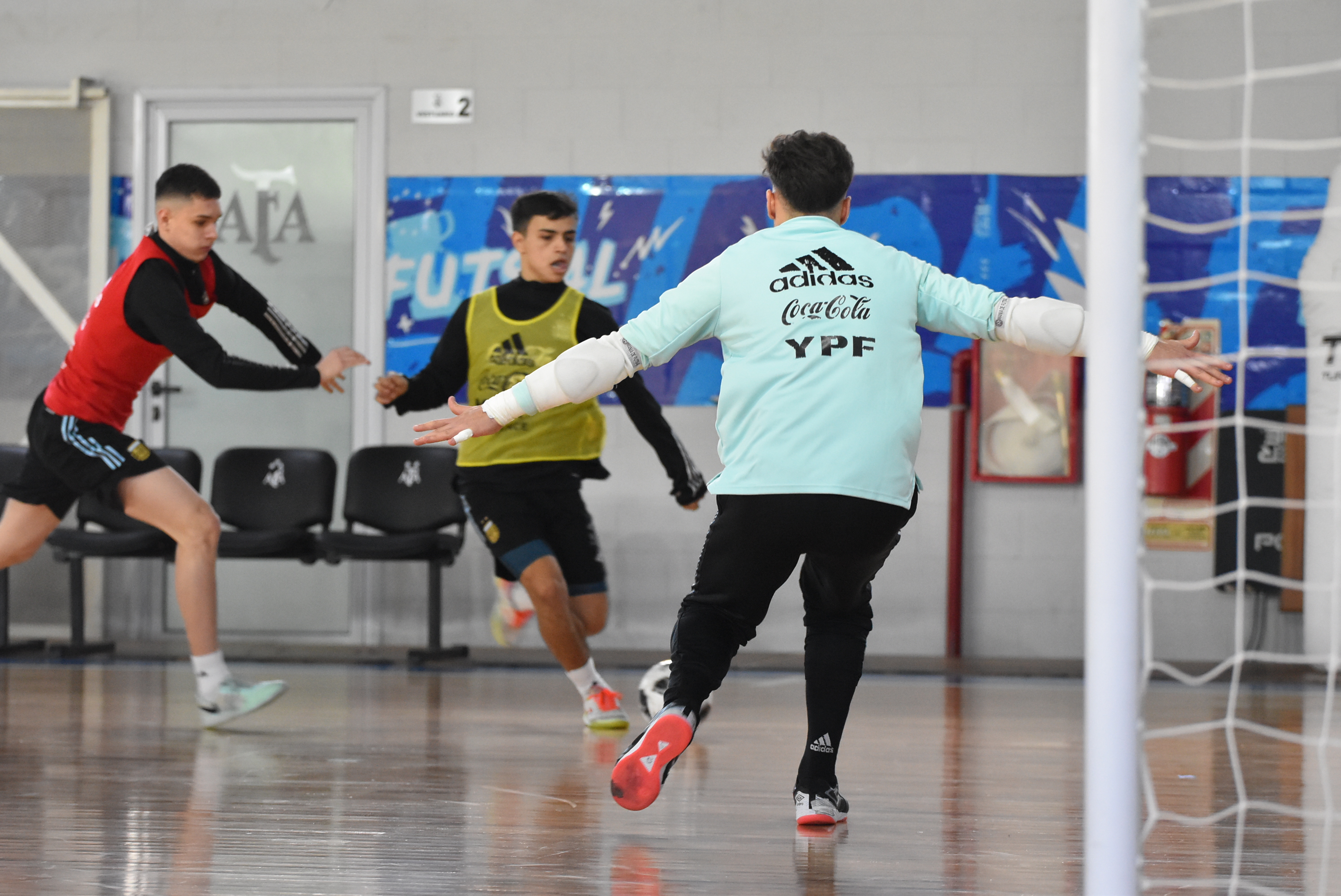 La Selección Sub 20 de Futsal entrenó en el Coliseo del Predio de Ezeiza